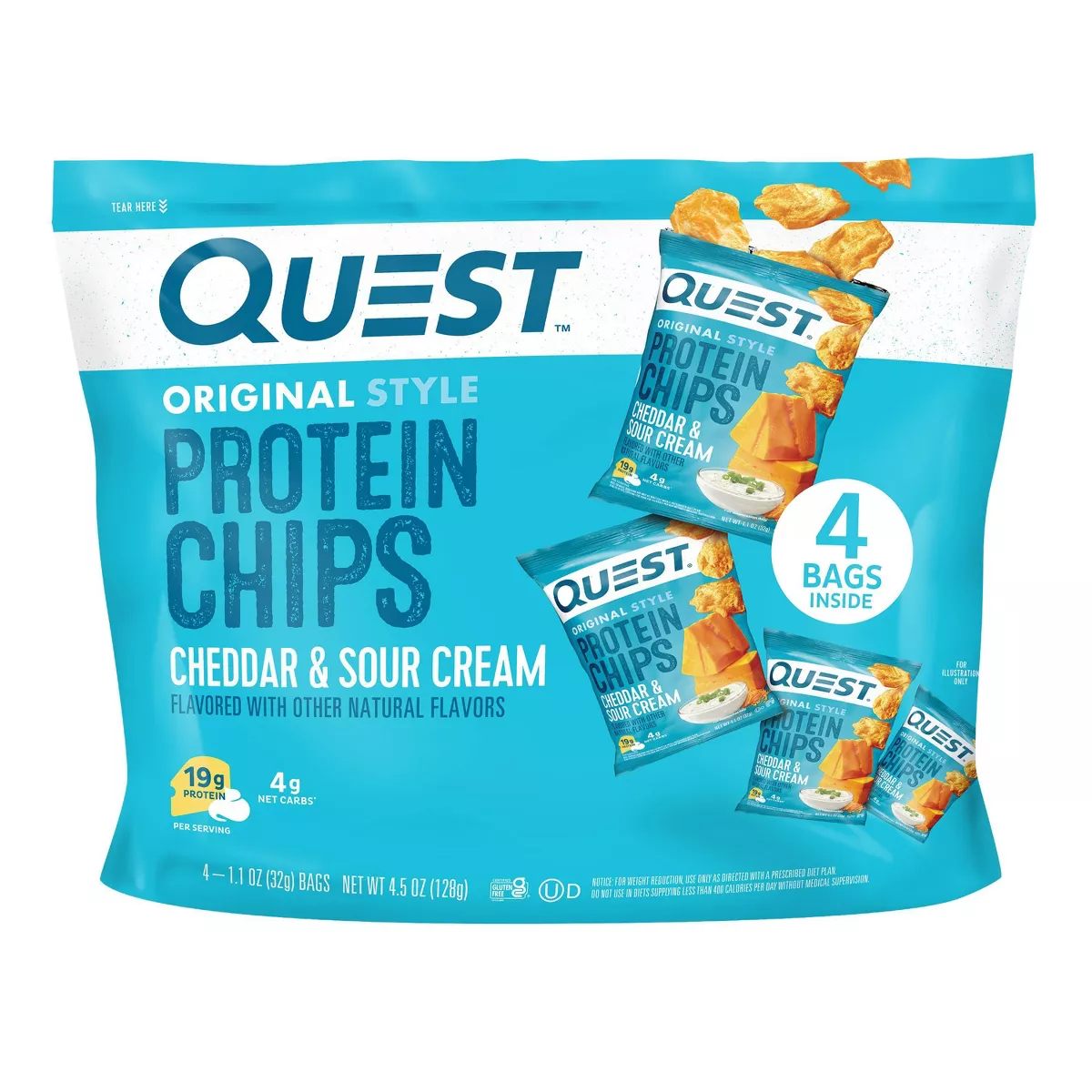 Quest Nutrition Protein Chips - Cheddar & Sour Cream
