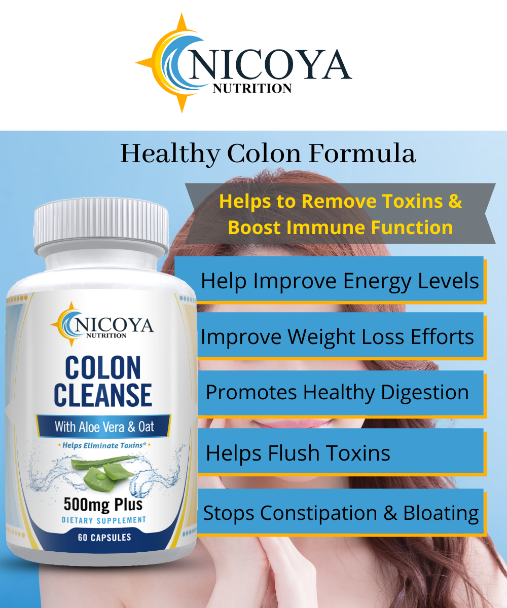 Colon Cleanse 500MG | Digestion, Energy, Constipation & Gas Relief 2 Pk
