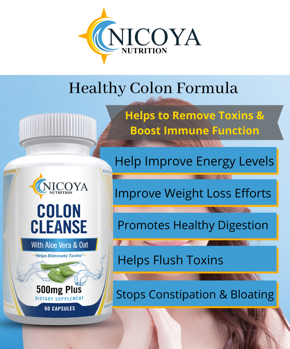 Colon Cleanse 500MG | Digestion, Energy, Constipation & Gas Relief 2 Pk