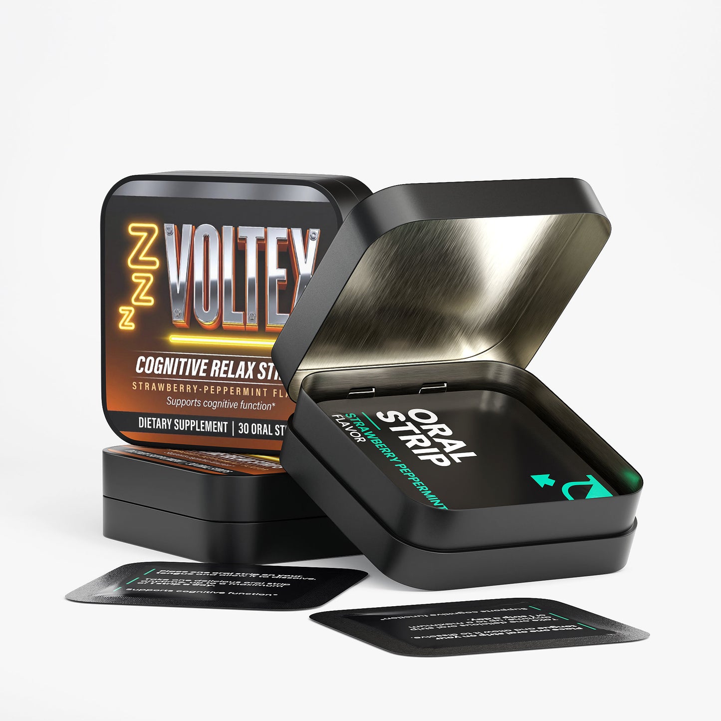 VOLTEX Cognitive Relax Strips — 4-Pack Bundle (120 Strips) · SAVE 13%
