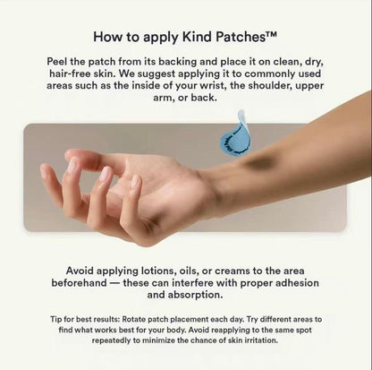 Kind Patches: 30 Berberine Patches, Steady Release, Vegan, 1 Month Pack
