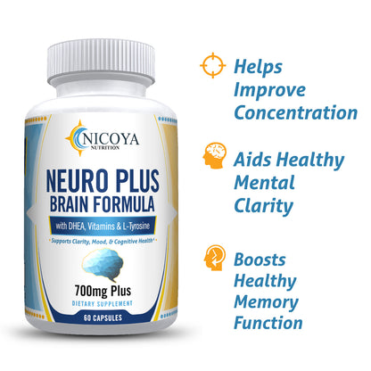 Neuro Brain & Focus 700MG+ Healthy Memory Function, Clarity Nootropic Supplement
