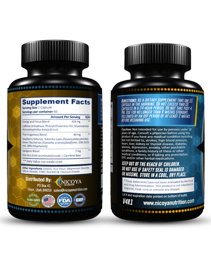 OXY BURN 472MG | Weight Loss & Fat Burner, Natural Appetite Suppressant & Energy