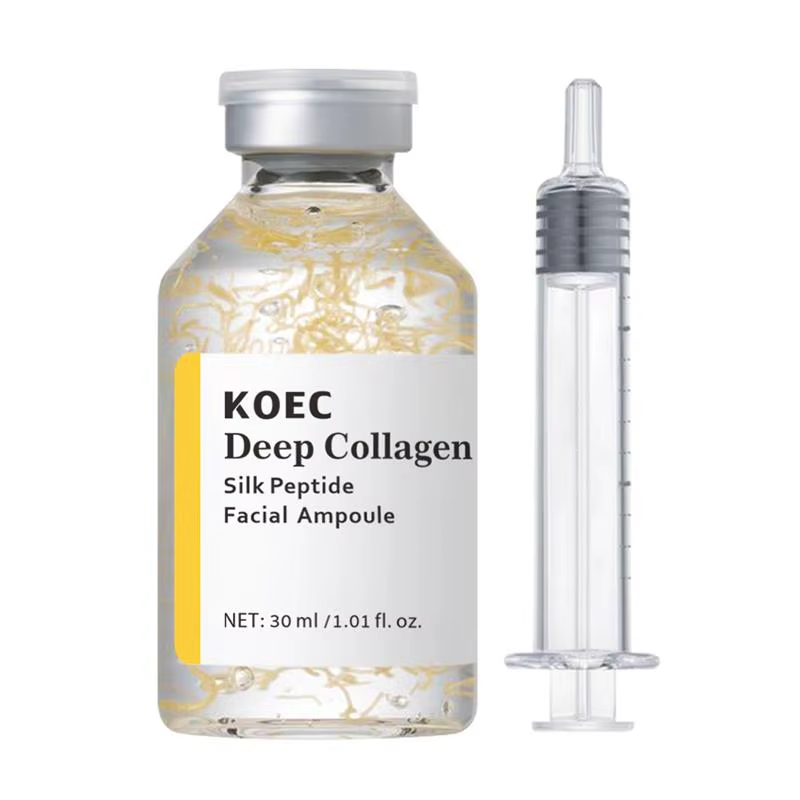 Silk Collagen Peptide Essence for Women Tightening Lifting, Deep Collagen Hydrating Essence, Korean Smoothing Firming Face Serum