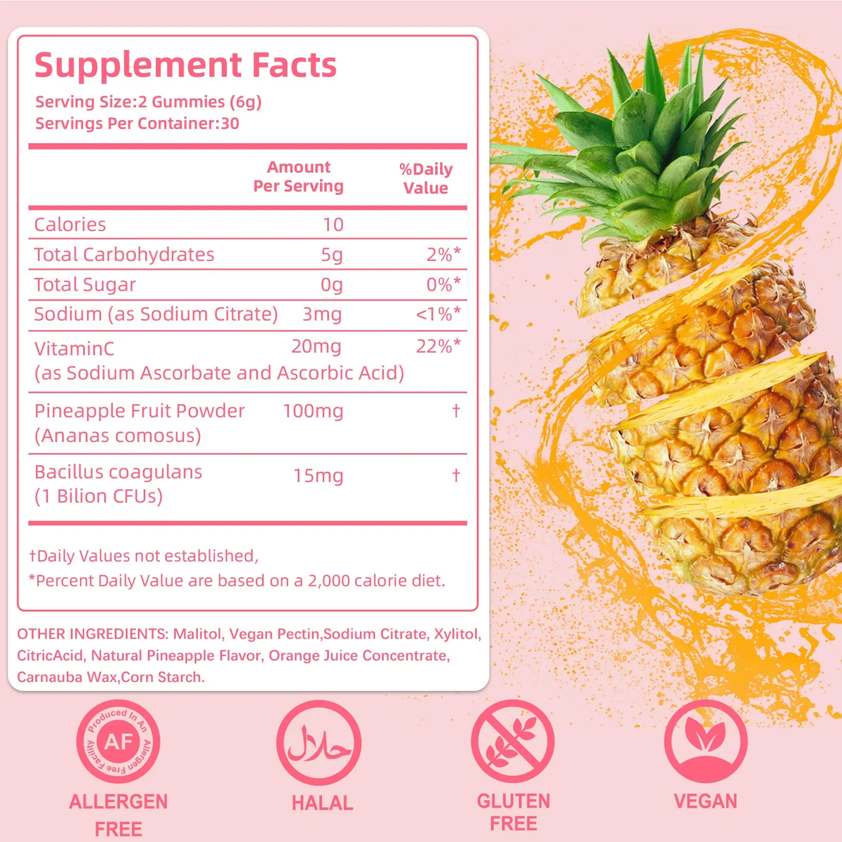 Feminine Balance Gummies - Relieves Cramps, Moods, Hot Flashes and Night Sweats, Vaginal Health