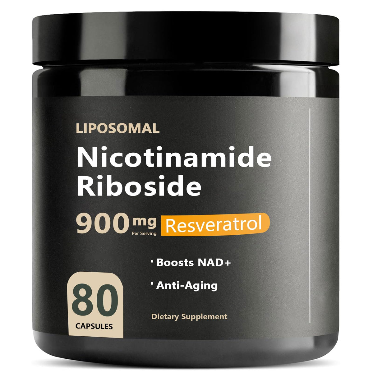 Flostmourne NAD Supplement - NAD Nicotinamide Riboside 900 mg Resveratrol Quercetin - NAD Supplement for Anti-Aging Energy Focus - 80 Capsules