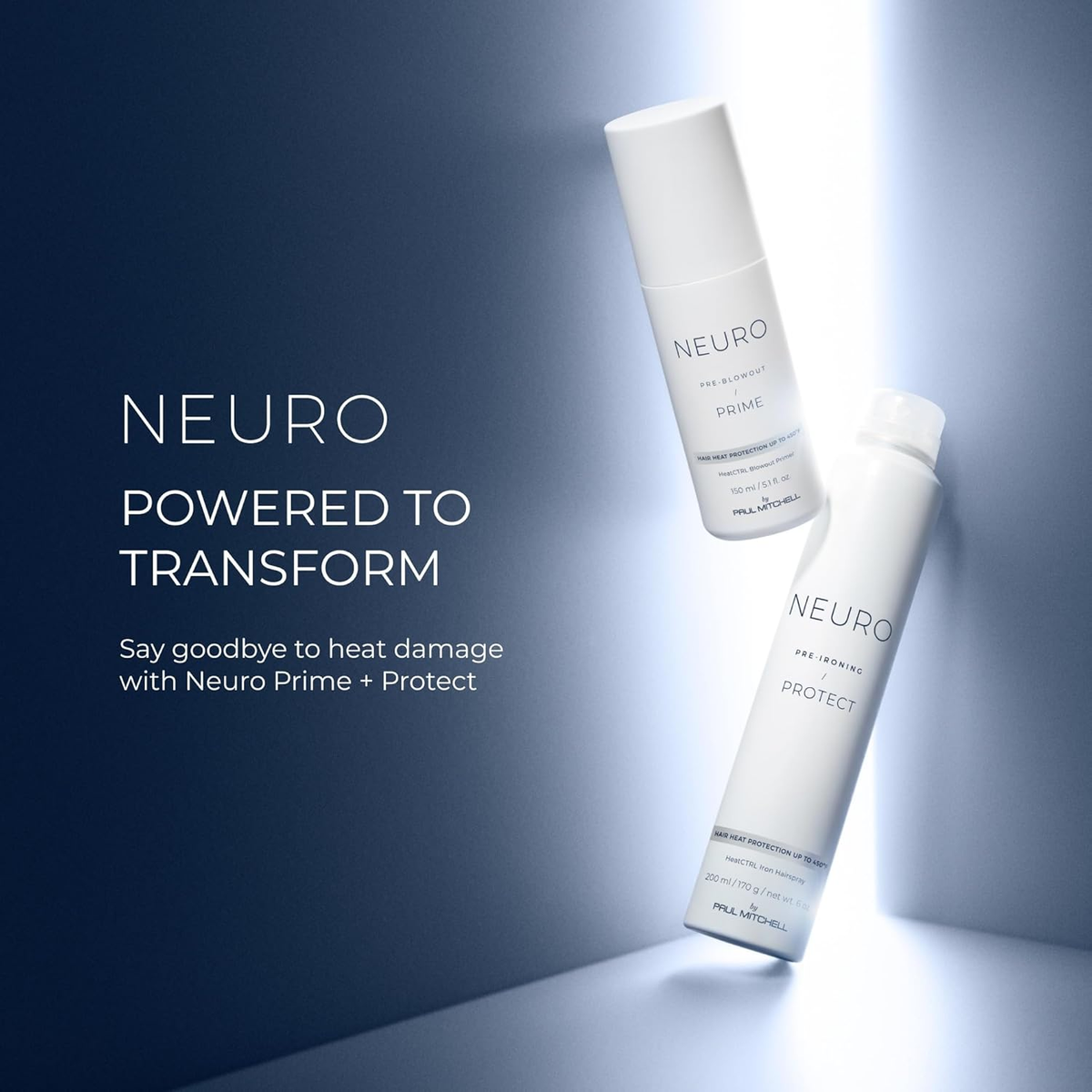 Neuro by Paul Mitchell Protect Heatctrl Iron Hairspray, Perfect Prep + Finish for Heat Styling, for All Hair Types