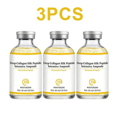 Deep Collagen Silk Peptide Intensive Ampoule Face-Lift Serum with Peptides & Deep Collagen Plumping, Smooth, Korean Skincare