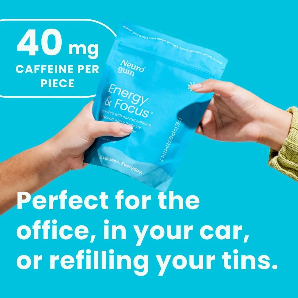 Revitalize Your Day with Neuro Energy & Focus Peppermint Gum - 90 Pieces of Refreshing Energy