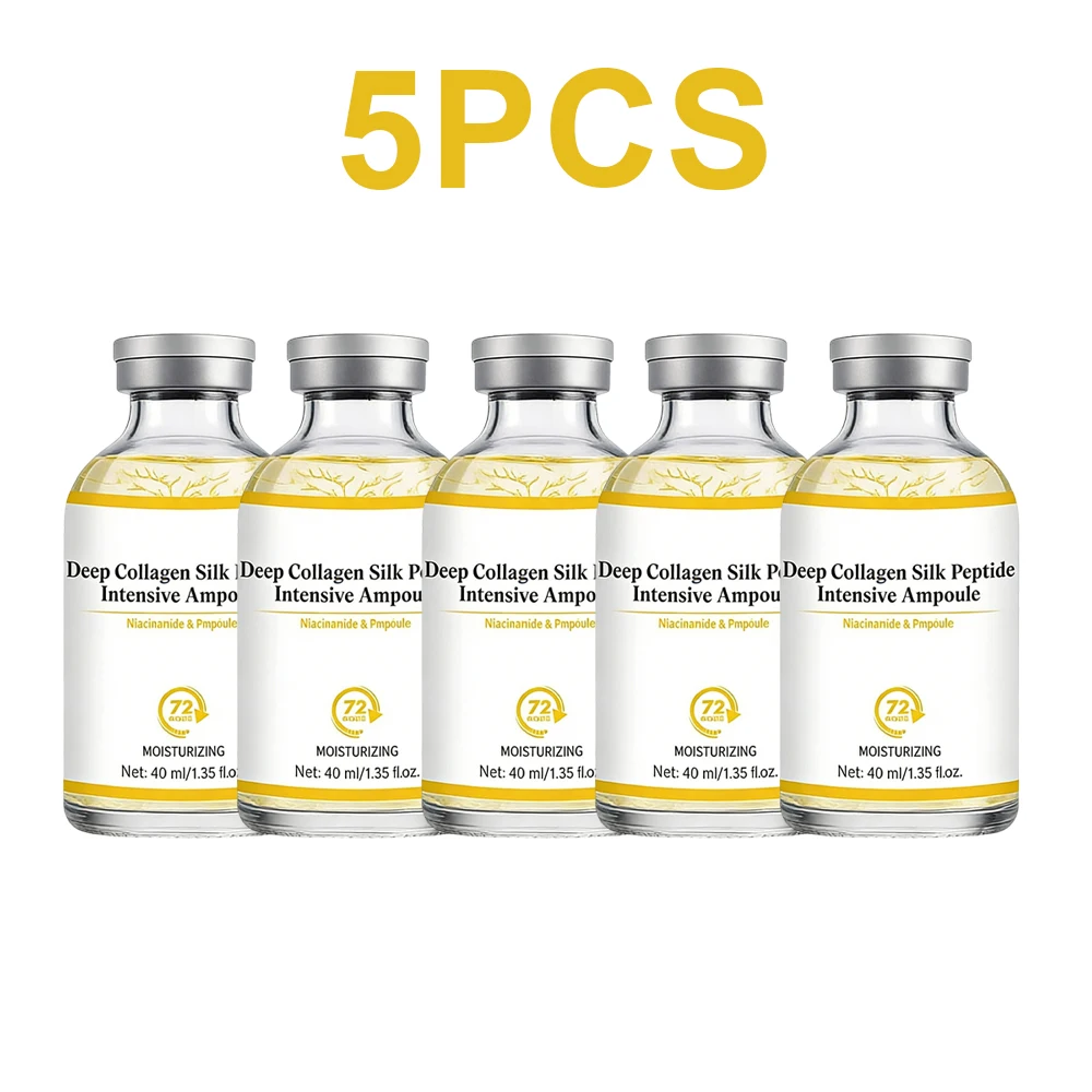 Deep Collagen Silk Peptide Intensive Ampoule Face-Lift Serum with Peptides & Deep Collagen Plumping, Smooth, Korean Skincare