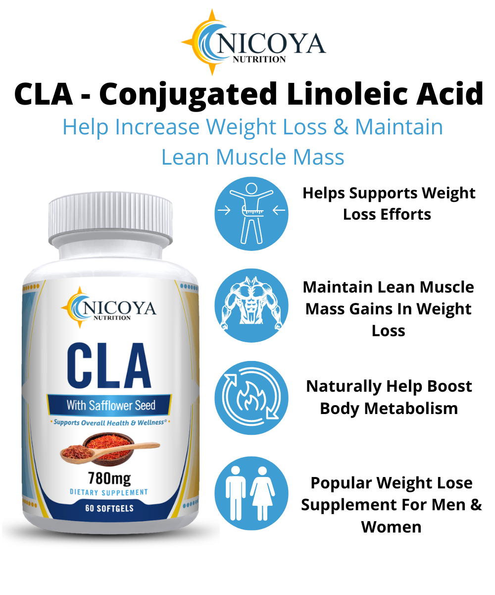 CLA 780Mg | Stim-Free Weight Management/Fat Burner Lean Muscle 120 Softgels 2PK