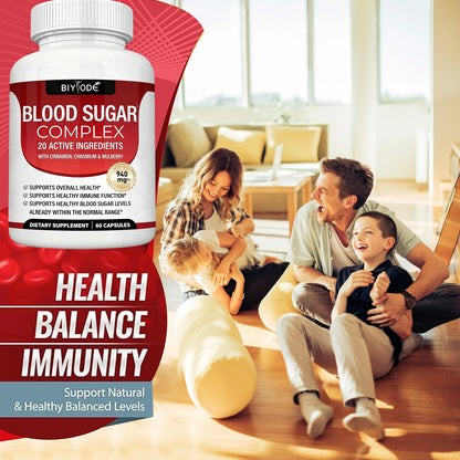 1/2X Magnesium 8 in 1 Complex 1000Mg & Blood Sugar Blend Supplement Combo
