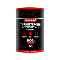 Newrish Strength Gummies - Contains Turkstan Charantia and Tongkat Ali Extracts - Immunoglobulins - Enhances Strength and Muscle Growth - 60 Gummies