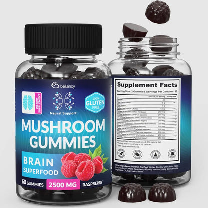 Mushroom Gummies - Lion Mane & Reishi (60 Count)