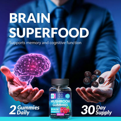 Mushroom Gummies - Lion Mane & Reishi (60 Count)