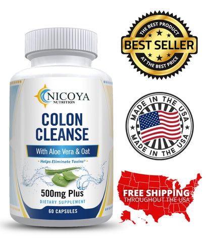 Organic Colon Cleanse 500Mg+ | Lose Weight, Detox, Bloating, Gas & Boost Energy