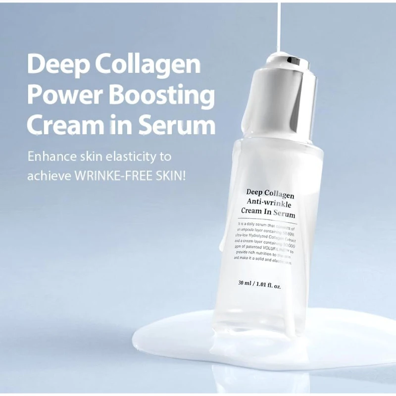 Korean Silk Collagen Essence Serum Deep Collagen Intensive Revitalizing Essence Cream Peptide Firming Face Women Hydrating Care