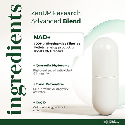 NAD+ Supplement Research | 1100Mg Liposomal Nicotinamide Riboside With