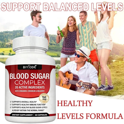 1/2X Magnesium 8 in 1 Complex 1000Mg & Blood Sugar Blend Supplement Combo