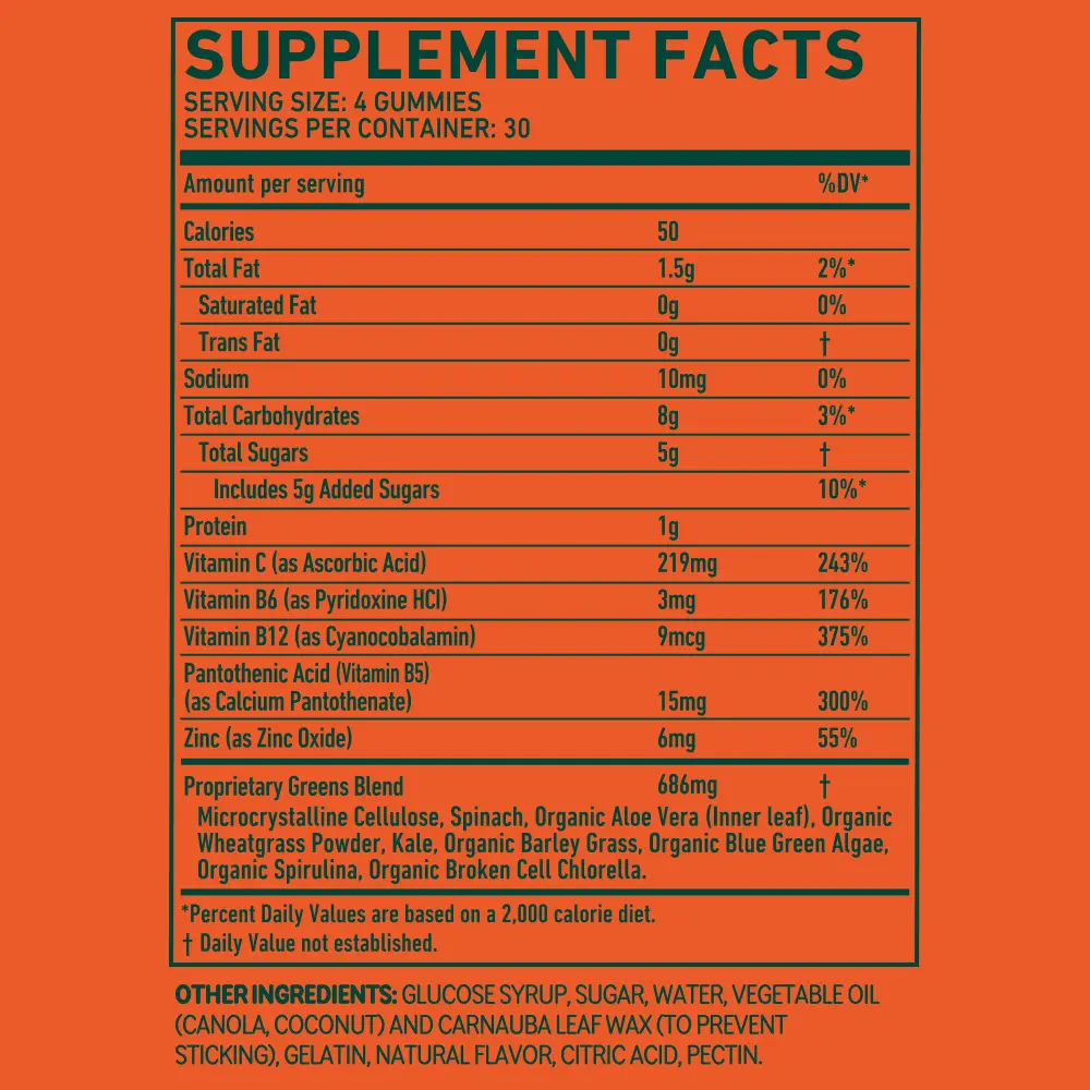 8Greens Gummies Made from Real Greens 90 Day Supply