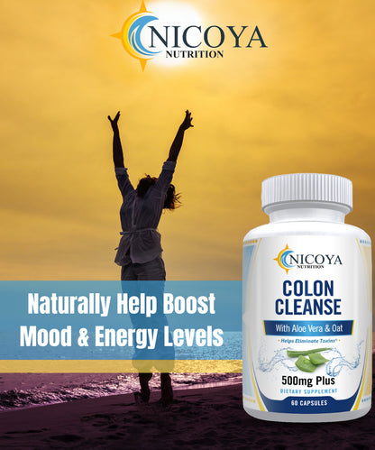Organic Colon Cleanse 500Mg+ | Lose Weight, Detox, Bloating, Gas & Boost Energy
