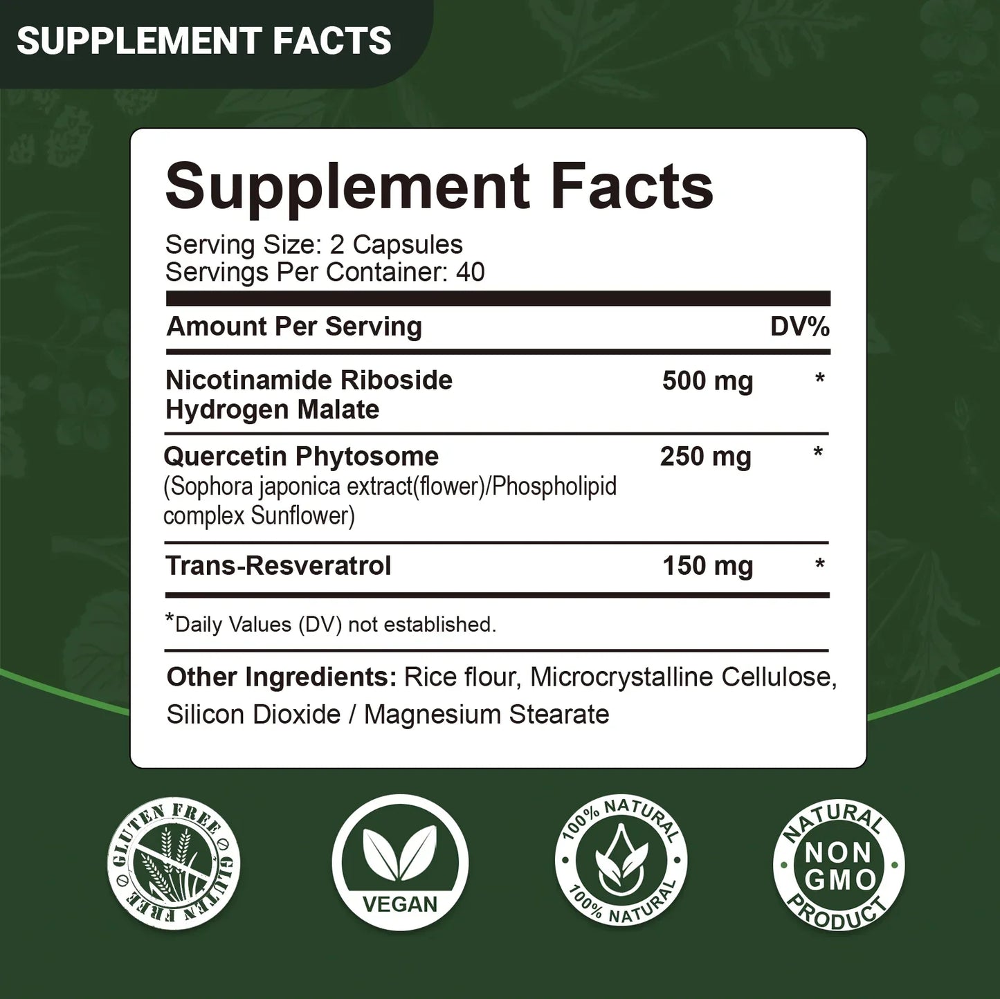 Nerve Protection, Delay Aging, Protect Blood Vessels NAD+ Supplement - Liposomal Nicotinamide Riboside 900Mg, Resveratrol